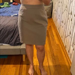 LOFT tan lined pencil skirt in 14 curvy